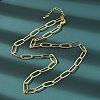 Brass Paperclip Chain Necklaces NJEW-A042-17G-01-5