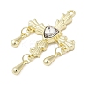 Alloy Pendants with Rhinestone PALLOY-R151-58G-2
