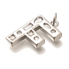 Brass Micro Pave Clear Cubic Zirconia Pendants KK-G521-01P-F-2