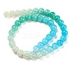 Spray Painted Crackle Glass Beads Strands DGLA-C002-10mm-10-1