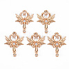 Rack Plating Brass Micro Pave Clear Cubic Zirconia Pendants KK-T060-07-RS-1