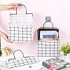 Tartan Pattern Polycotton Bedside Caddy for Student Dorm AJEW-WH0348-11-3