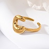 304 Stainless Steel Open Cuff Rings for Women LS-RJEW-M060-01G-03-3