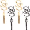 4Sets 2 Colors Double Letter S Alloy Tassels Style Bag Lock Decorations Accessories FIND-WR0003-63-1