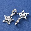 Brass Pave Clear Cubic Zirconia European Dangle Charms CU-CBAEC99-26S-3