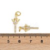 Brass Micro Pave Clear Cubic Zirconia Pendants KK-A269-34G-3