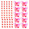 100Pcs 4 Styles  Acrylic with Plastic Imitation Pearl Beads OACR-TA0002-88-1
