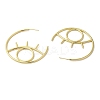 Rack Plating Brass Hollow Eye Stud Earrings EJEW-F315-03G-03-2