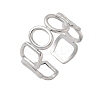 304 Stainless Steel Cuff Rings for Women RJEW-A079-08D-P-4