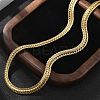 Brass Wheat Chain Necklaces for Women NJEW-B126-02G-1
