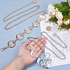 2Pcs 2 Colors Moon & Star Zinc Alloy Waist Body Chains AJEW-HS0001-12-3