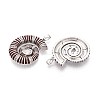 Brass Micro Pave Clear Cubic Zirconia Enamel Pendants KK-T071-28P-03-2