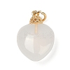 Natural White Agate Pendants KK-Z094-04G-01-1