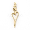 Rack Plating Brass Micro Pave Cubic Zirconia Pendants ZIRC-F129-38G-2