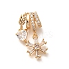 Brass Micro Pave Cubic Zirconia Pendants KK-C085-10G-1