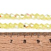 AB Color Plated Transparent Glass Beads Strands GLAA-G127-01-02A-2