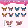 20Pcs Butterfly Alloy Enamel Pendants & Links Connectors JX228A-7