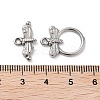 Non-Tarnish 304 Stainless Steel Toggle Clasps STAS-A092-06B-P-3