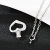 304 Stainless Steel Heart Pendant Pet Urn Ashes Necklaces LS-NJEW-S455-03P-5