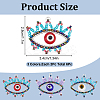 6Pcs 3 Colors Glass Seed Beaded Pendants PALLOY-GO00026-2