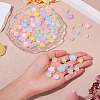 200Pcs 4 Styles Frosted Transparent Acrylic Beads OACR-TA0003-54-6