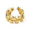 Star Brass Open Cuff Rings for Women RJEW-A048-22G-2