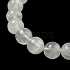 8.5mm Round Natural Quartz Crystal Rock Crystal Beaded Stretch Bracelets BJEW-C074-01N-5