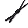 Adjustable Natural Rose Quartz Teardrop with Spiral Pendant Necklace with Nylon Cord for Women NJEW-L171-04E-5