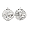 Brass Micro Pave Cubic Zirconia Pendants KK-P258-19P-01-1