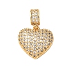 Brass Micro Pave Cubic Zirconia European Dangle Charms KK-K408-55G-2