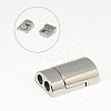 Tarnish Resistant 304 Stainless Steel Magnetic Clasps with Glue-in Ends LS-STAS-I011-02-1