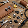 16Pcs 4 Styles Halloween Skull Alloy Decorative Rivets DIY-DR0007-76-4
