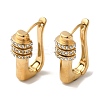 Stainless Steel & Rhineston Hoop Earrings for Women EJEW-C110-01G-1