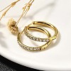 304 Stainless Steel Micro Pave Clear Cubic Zirconia Huggie Hoop Earrings EJEW-C096-01H-G01-4