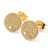 201 Stainless Steel Flat Round Stud Earring Findings LS-X-STAS-K259-18C-G-1