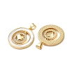 Brass Micro Pave Cubic Zirconia Pendants KK-U070-02D-G-2