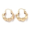 Brass Twist Rope Hoop Earrings for Women EJEW-M239-11G-1