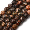 Round Natural Leopard Skin Jasper Bead Strands G-L419-44-2