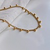 304 Stainless Steel Round Beads Tassel Twisted Chain Necklaces for Women FS-WG442A8-01-1