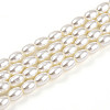 Baking Paint Pearlized Glass Pearl Bead Strands X-HY-T002-01C-02-3