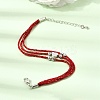 Polyester Multi-Strand Bracelets FB-CBA983F-02P-06-2