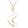 Imitation Pearl & Synthesis Shell Beaded Necklaces NJEW-A032-06G-02-1