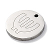201 Stainless Steel Pendants STAS-Q342-28P-2