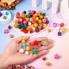 200Pcs 2 Styles Handmade DIY Doll Craft Pom Pom Yarn Pom Pom Balls AJEW-TA0002-18-6