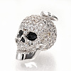 Brass Micro Pave Cubic Zirconia Pendants ZIRC-Q013-39P-1