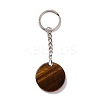 Natural Tiger Eye Vortex Pendant Keychain KEYC-E038-01P-02-3