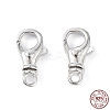 Anti-Tarnish Rhodium Plated 925 Sterling Silver Swivel Clasps STER-K173-22P-4
