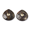 Natural Ocean Jasper Pendant Rhinestone Settings G-N326-131-07-2