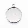 Non-Tarnish 304 Stainless Steel Pendant Cabochon Settings LS-X-STAS-E146-18P-20mm-2
