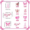 16Pcs 8 Styles Breast Cancer Pink Awareness Ribbon Theme Alloy Enamel Pendants ENAM-YW0006-40-3